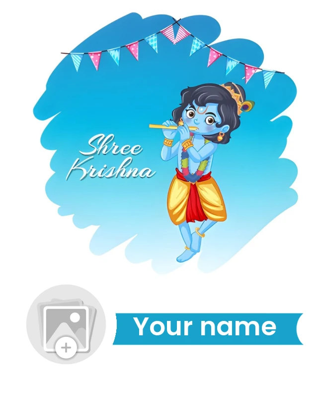 A Celebration of Faith & Devotion — Janmashtami Poster template