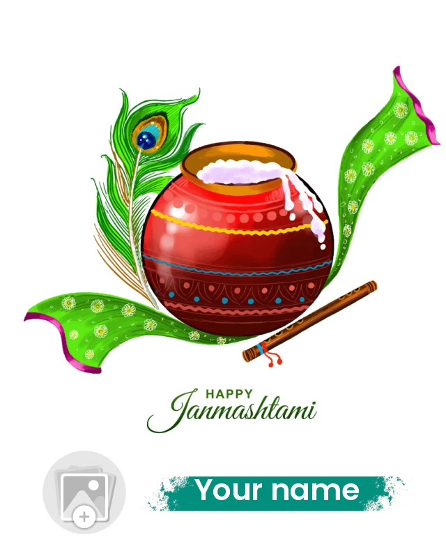 A Night of Divine Blessings — Janmashtami Poster template