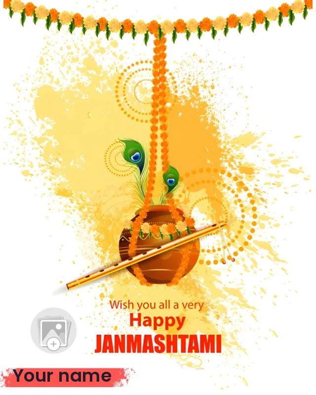 Celebrate the Spirit of Krishna — Janmashtami Poster template