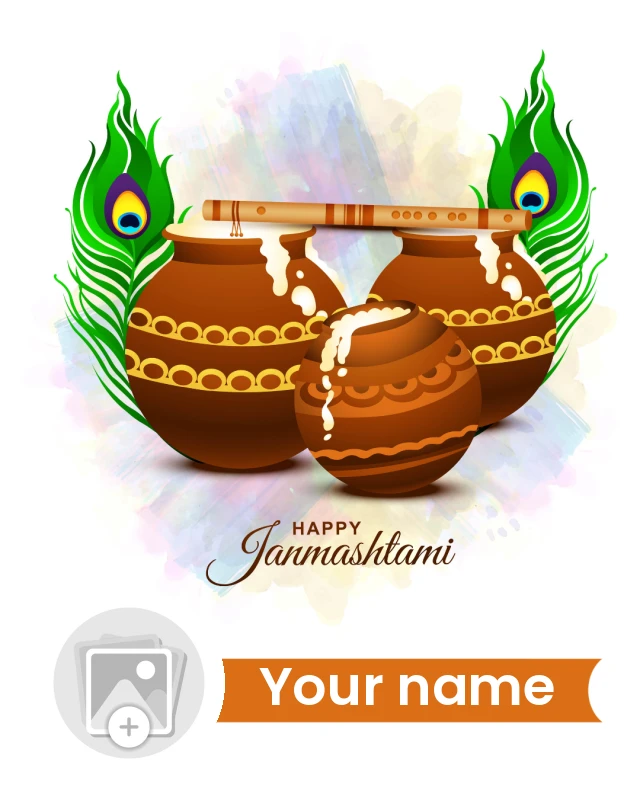 Celebrating the Birth of Krishna — Janmashtami Poster template
