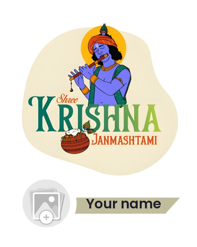 Krishna – The Divine Soul — Janmashtami Poster template
