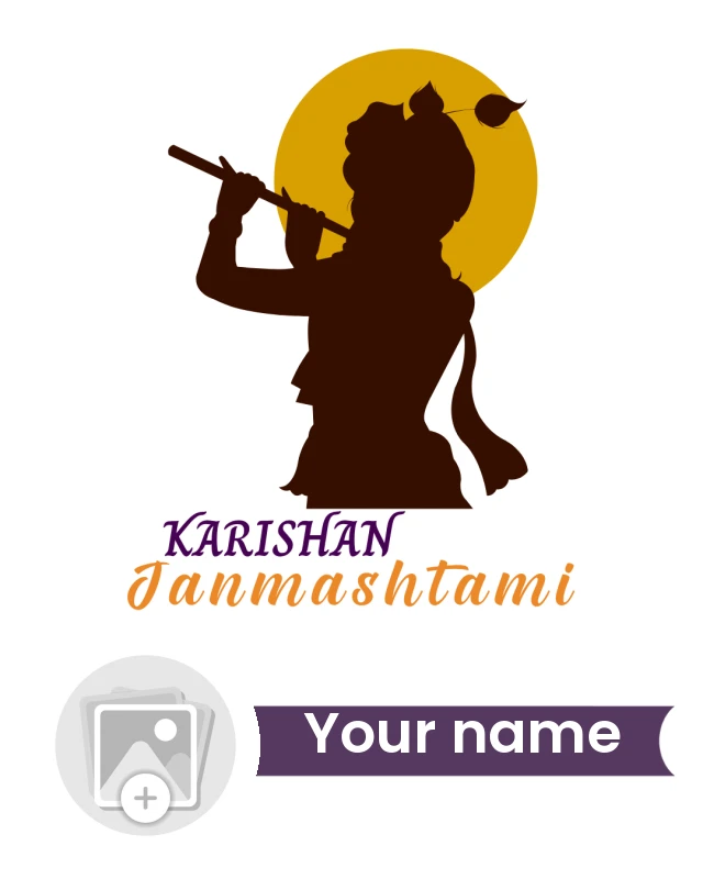 Krishna’s Magical Birth — Janmashtami Poster template