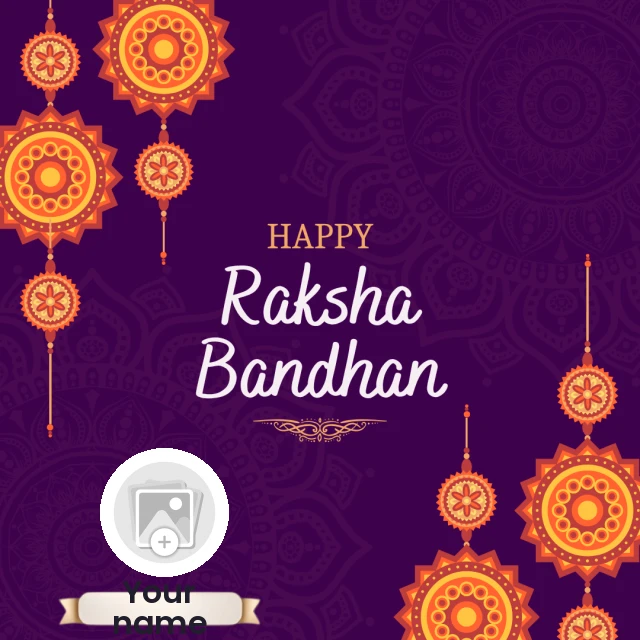 Purple and Orange Vibrant Happy Rakshabandhan Instagram Post — Raksha Bandhan Poster