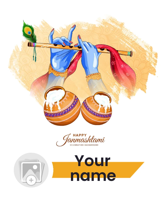 Shri Krishna Janmashtami Celebration — Janmashtami Poster template