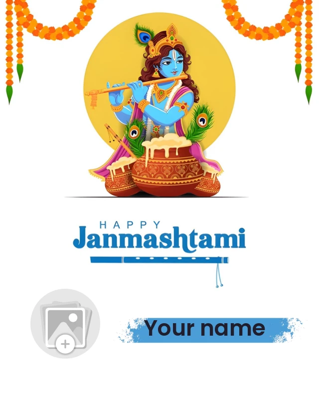 The Glory of Shri Krishna — Janmashtami Poster template
