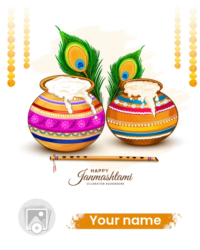 The Joy of Krishna Janmashtami — Janmashtami Poster template