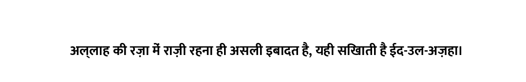 अल्लाह की रज़ा में राज़ी रहना ही असली इबादत है, यही सिखाती है ईद-उल-अज़हा।