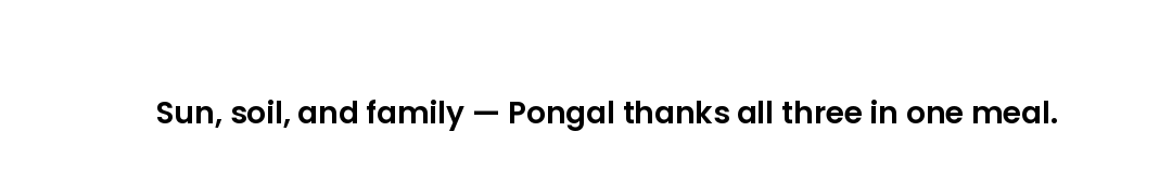 Sun, soil, and family — Pongal thanks all three in one meal.