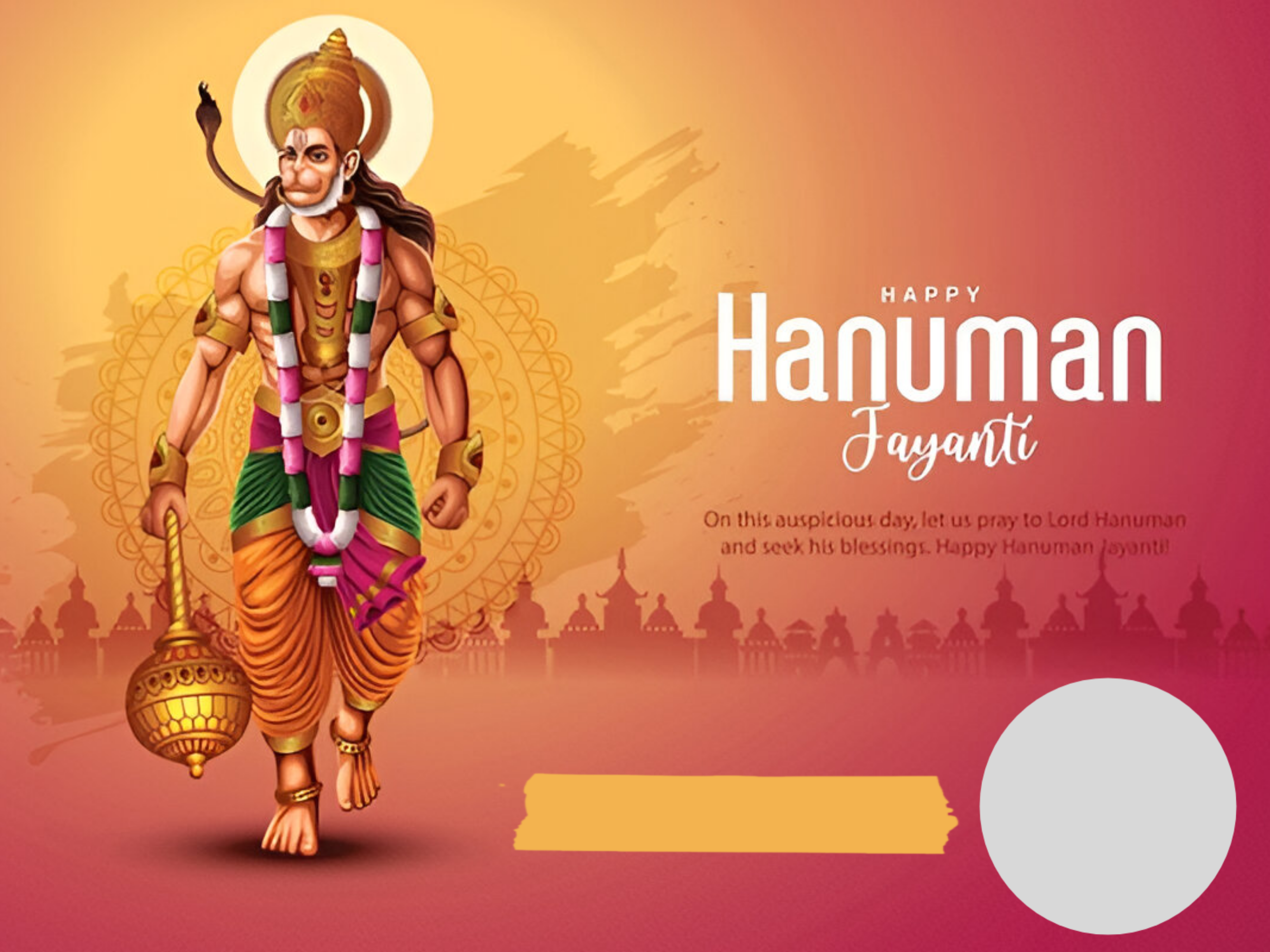 Customize this Hanuman-Jayanti poster Premium Hanuman-Jayanti poster template